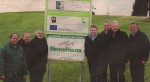 Güterwegverantwortliche beim Spatenstich. von links: Karl Putz (Firma Hinterholzer), Vzbgm. Alois Seirlehner, Ing. Heinz Forster, Güterwegereferent Hermann Stockinger, Güterwege-Obmann Walter Grünmann, Hofrat Josef Stierschneider, Gerhard Hinterholzer; Foto: Hummer