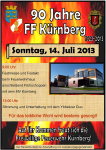 Plakat 90 Jahre Kürnberg, Sonntag, 14. Juli 2013