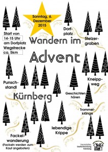 Plakat Adventwanderung Kürnberg 2015