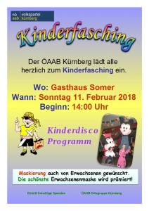 Kinderfasching Kürnberg  2018