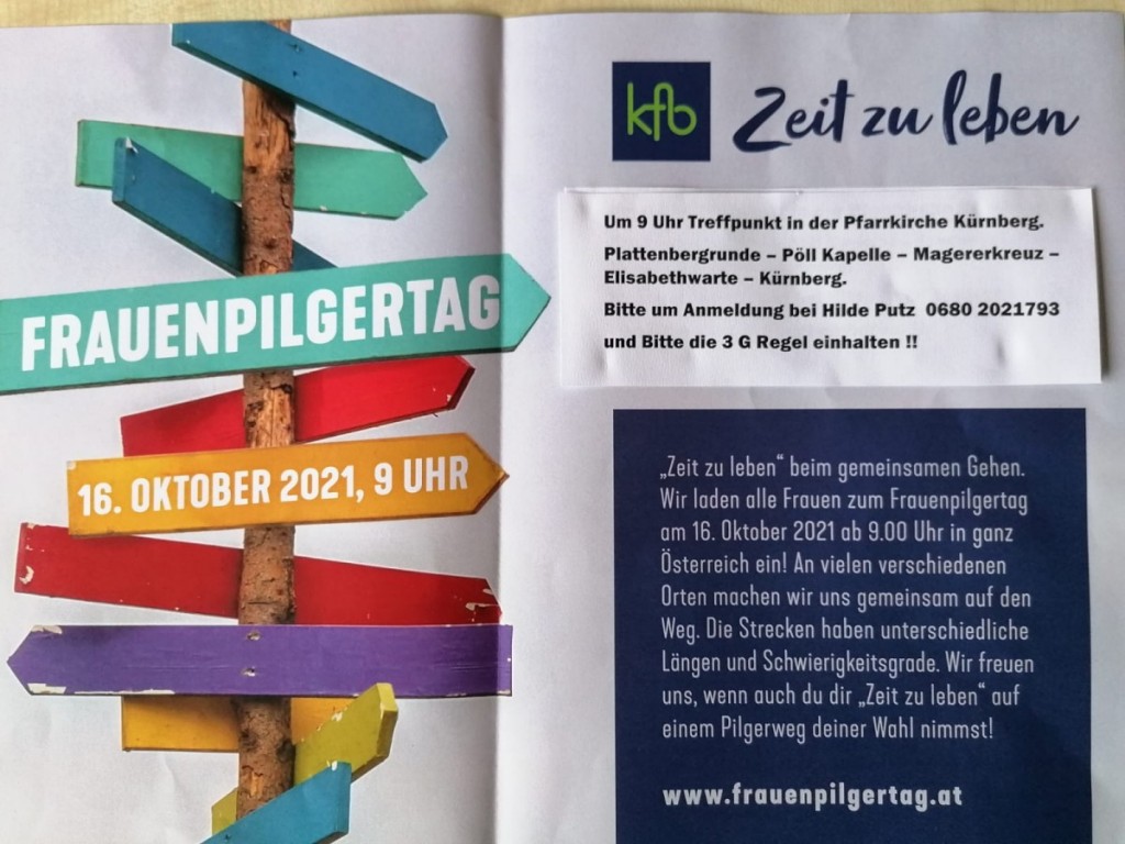 Plakat Frauenpilgertag 2021