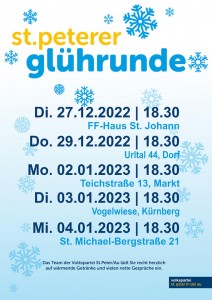 Glührunde am 3.1.2023, 18.30 Uhr in Kürnberg