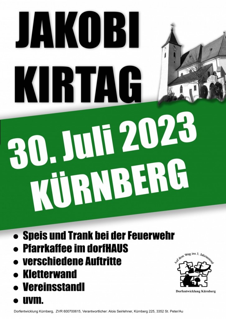 Plakat Jakobikirtag 30.07.2023