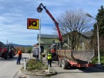 Abbau Tankstellenschild