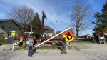 Abbau Tankstellenschild