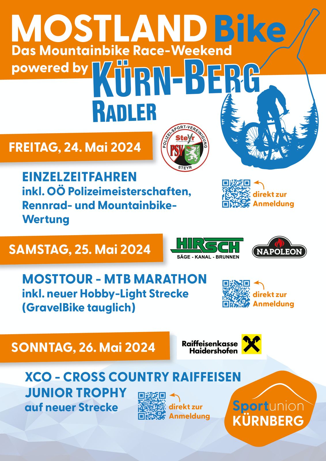 Mountainbike Race-Weekend 24. - 26 Mai 2024 in Kürnberg